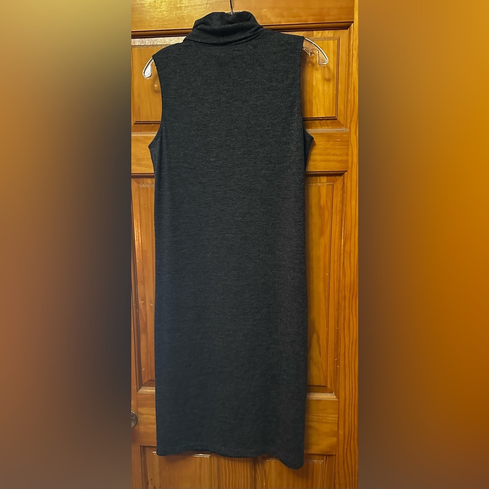 Old Navy Dark Gray with Gold Specks Knit Dress-Med Tall